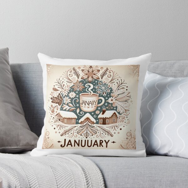 Item preview, "Cozy January Warmth: Coffee and Snowflakes" designed and sold by Fourseason664.