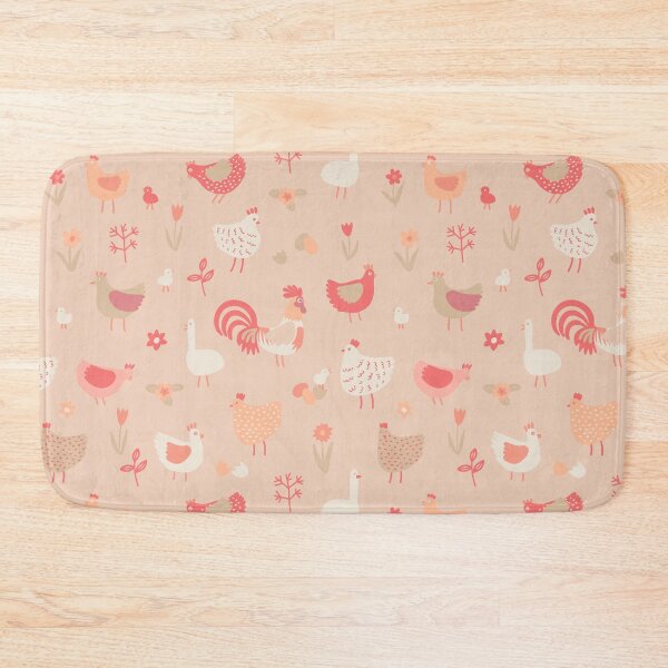 Item preview, Chickens, chicks and geese - peach Easter pattern by Cecca Designs designed and sold by Cecca-Designs.