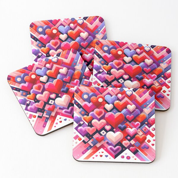 Item preview, "Cubist Love: Geometric Heart Mosaic" designed and sold by Fourseason664.