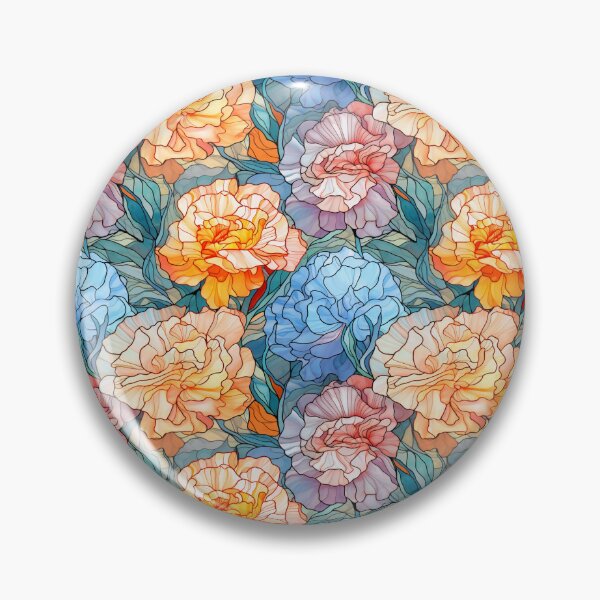 Item preview, Flowers, Botanical Floral Pattern, Aesthetic, Stained Gass designed and sold by whiteraven-shop.