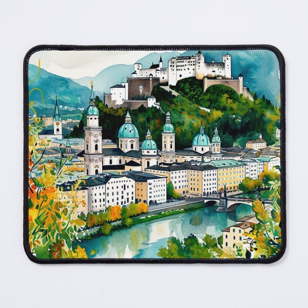 Item preview, Watercolor Design of Salzburg - Austria designed and sold by Sketch-Shack.