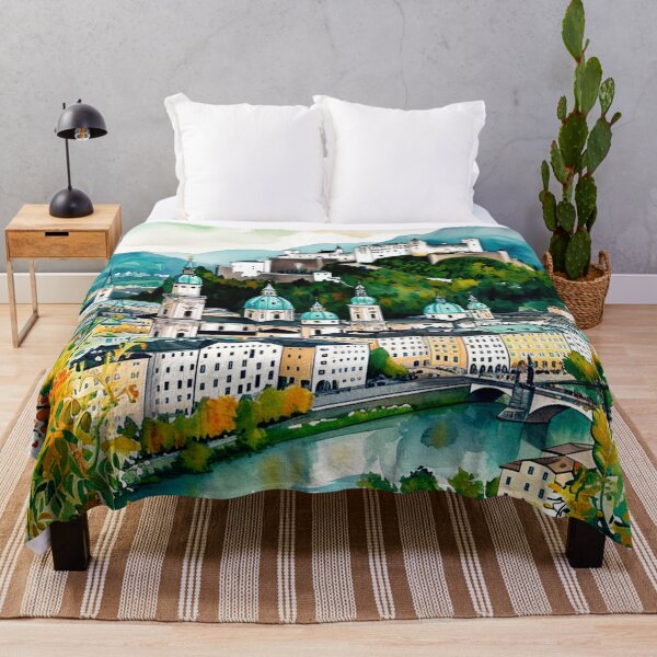 Item preview, Watercolor Design of Salzburg - Austria designed and sold by Sketch-Shack.