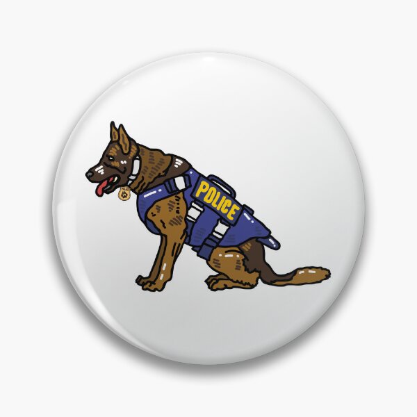 Item preview, Police Dog German Shepherd x Malinois Wearing Harness Sitting Digital Art Design designed and sold by GSDDESIGNMERCH.