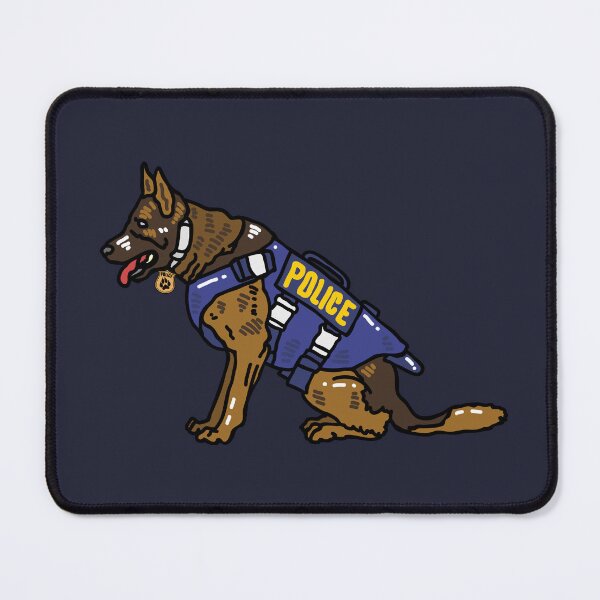 Item preview, Police Dog German Shepherd x Malinois Wearing Harness Sitting Digital Art Design designed and sold by GSDDESIGNMERCH.