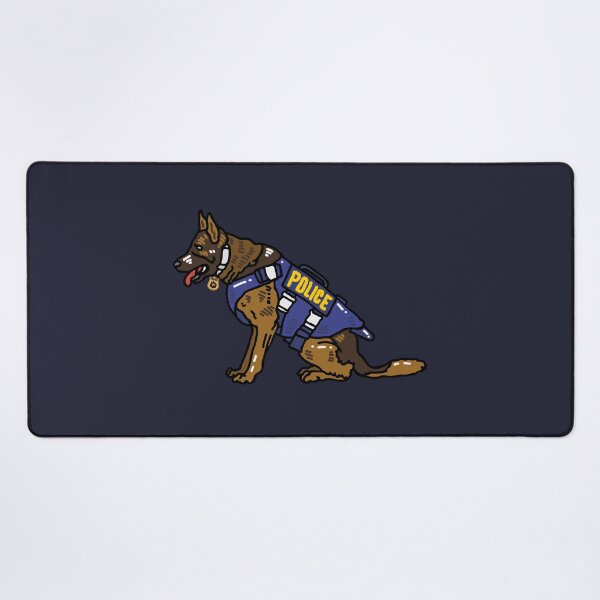 Item preview, Police Dog German Shepherd x Malinois Wearing Harness Sitting Digital Art Design designed and sold by GSDDESIGNMERCH.
