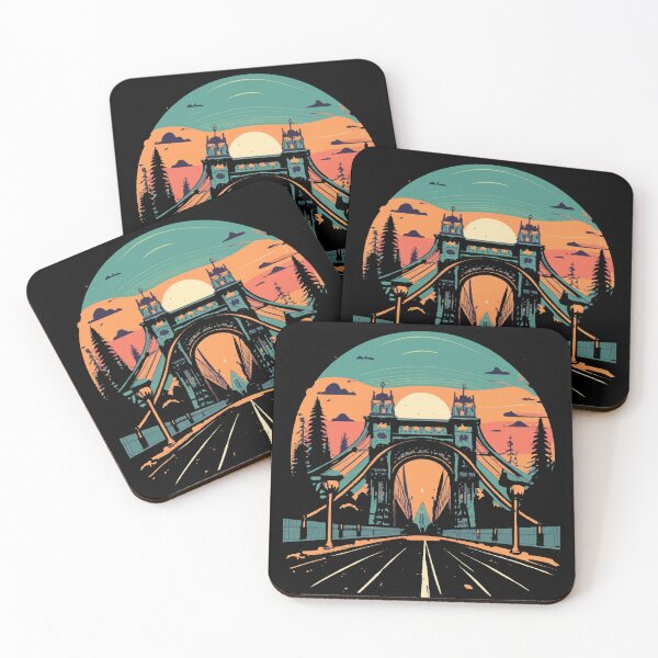 Item preview, Vintage sunset colors bridge designed and sold by desinganddecor.