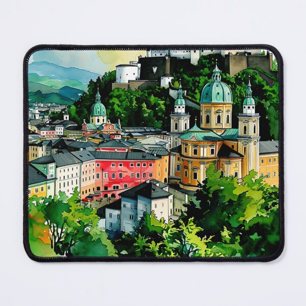 Item preview, Watercolor Design of Salzburg - Austria designed and sold by Sketch-Shack.