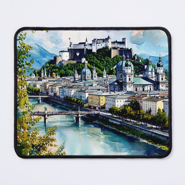 Item preview, Watercolor Design of Salzburg - Austria designed and sold by Sketch-Shack.