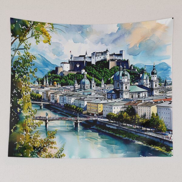 Item preview, Watercolor Design of Salzburg - Austria designed and sold by Sketch-Shack.