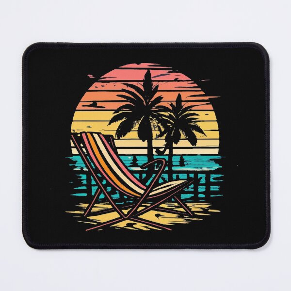 Item preview, Vintage sunbathing on the beach in the setting sun designed and sold by desinganddecor.