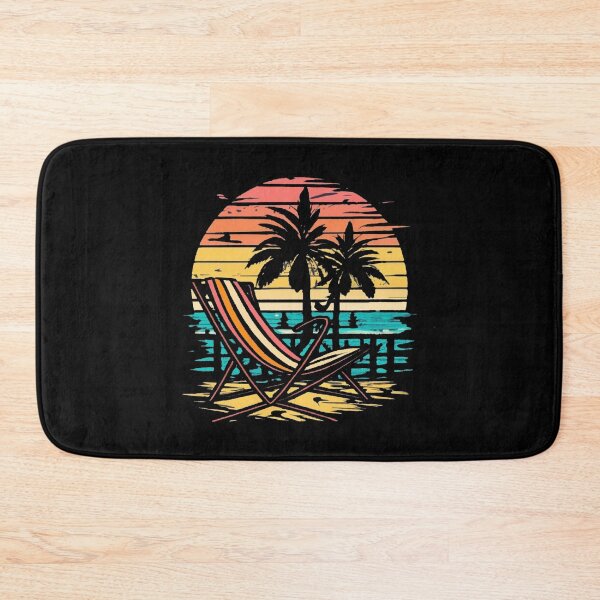 Item preview, Vintage sunbathing on the beach in the setting sun designed and sold by desinganddecor.