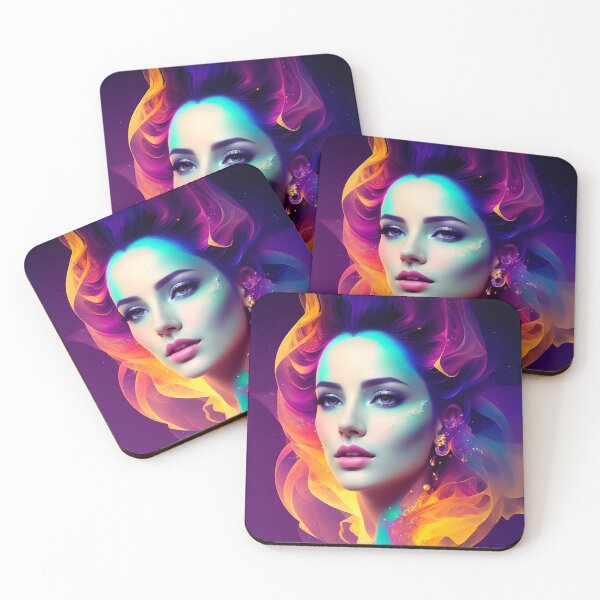 Item preview, Colorful Woman - Colorful Female Portrait designed and sold by Manos Ch.