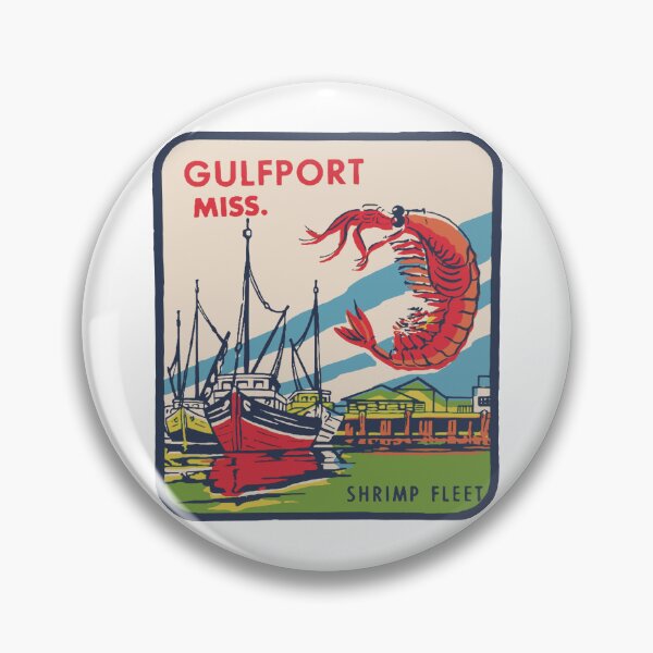 Artikelvorschau, Aufkleberdesign im Vintage-Stil von Gulfport, Mississippi entworfen und verkauft von Decal Mania.