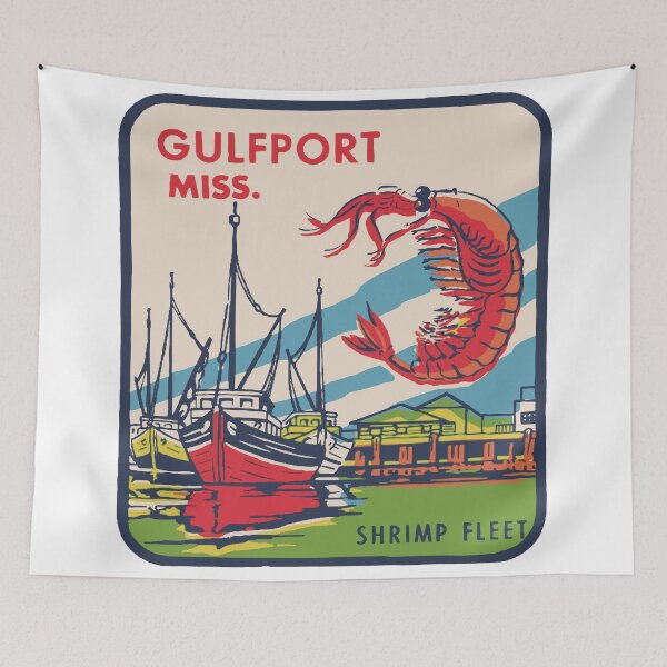 Item preview, Vintage Style Gulfport Mississippi Decal Design designed and sold by Decal Mania.