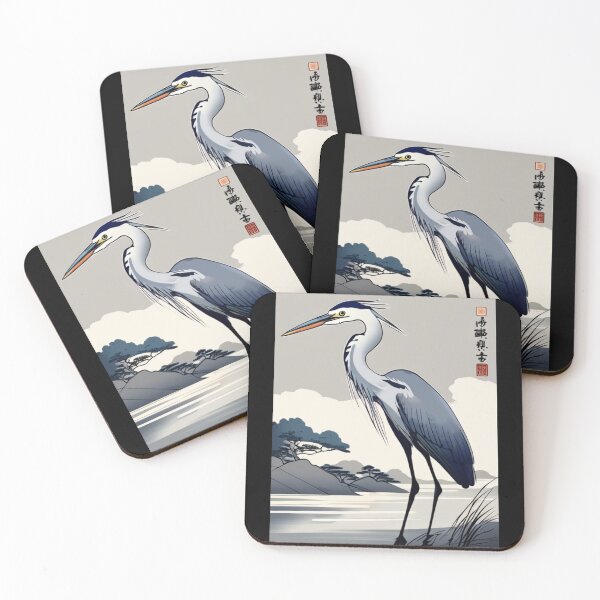 Item preview, gray heron designed and sold by EuropeanPrints.