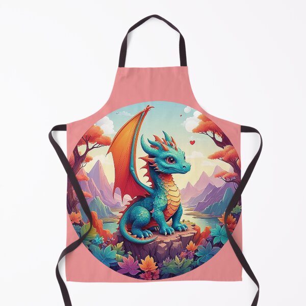 Item preview, Fascinating Turqrange Dragon: On ledge in Blossom Dream designed and sold by Minpadesign.