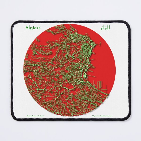 Item preview, Roads of Algiers designed and sold by Data-Driven Map Designs.