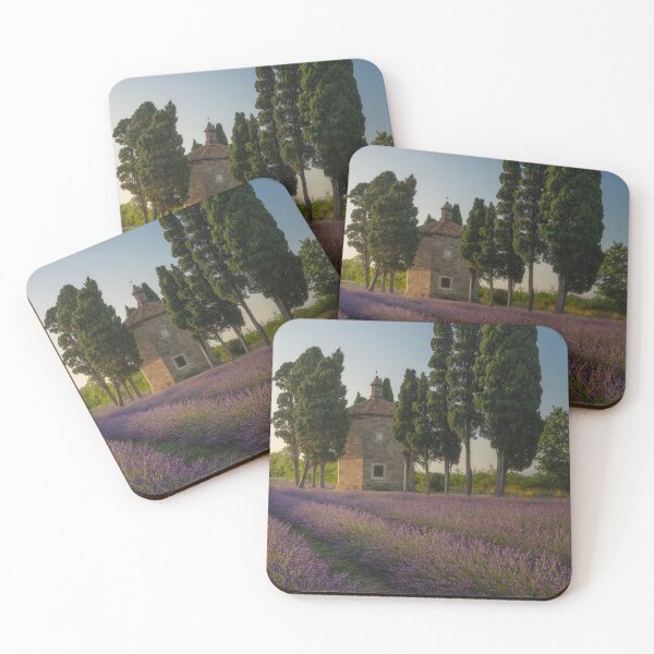 Item preview, Lavender field, cypress trees and church. Bolgheri, Tuscany, Italy designed and sold by Stefano Orazzini.