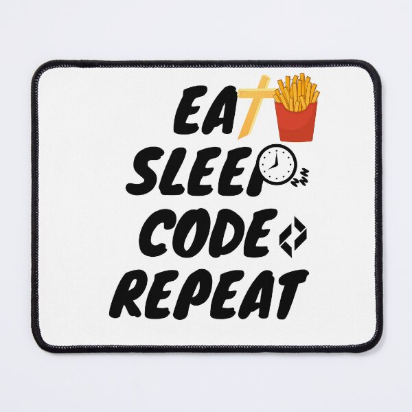 Item preview, eat sleep code repeat funny designed and sold by Terlaly.
