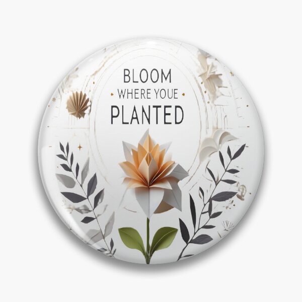 Item preview, Bloom Where You Are Planted - Origami Floral Design  designed and sold by AlphaTeez.