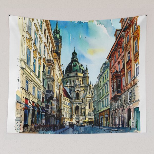 Item preview, Watercolor Design of Vienna - Austria designed and sold by Sketch-Shack.