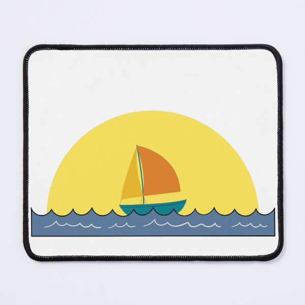 Item preview, sailing boat in the sea surrounded by sun designed and sold by AA-designstore.