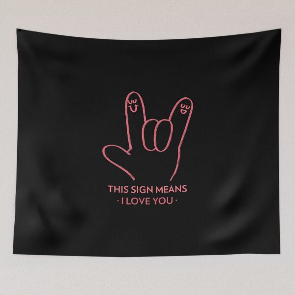 Item preview, Love You Talking Hands Funny Sign Language Love Unity Peace designed and sold by StudioTVDinners.