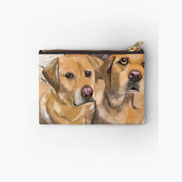 Item preview, Twin Golden Retriever dogs share a picture perfect moment designed and sold by mazarte.