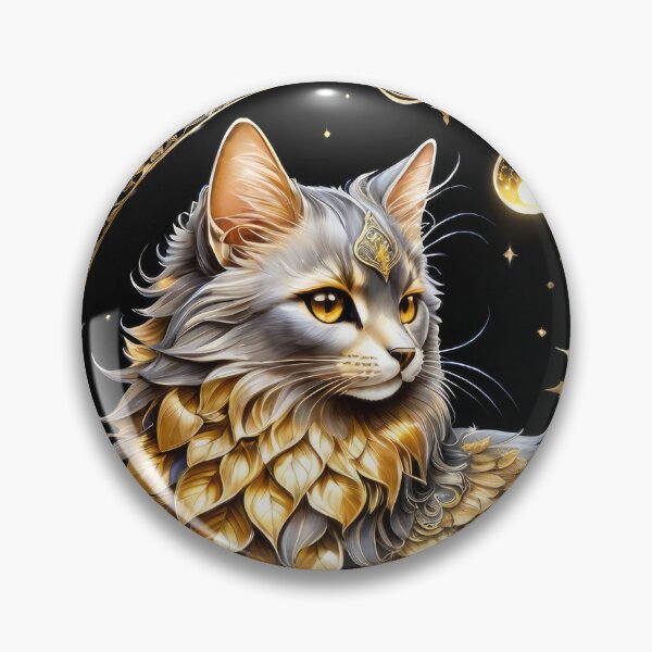 Item preview, Mysterious Cat with Golden Fur designed and sold by cyberartstudiox.