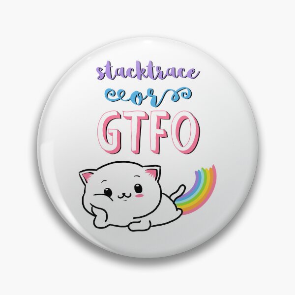 Item preview, Cute rainbow cat debugging for programist; stacktrace or GTFO designed and sold by Drawmecute.