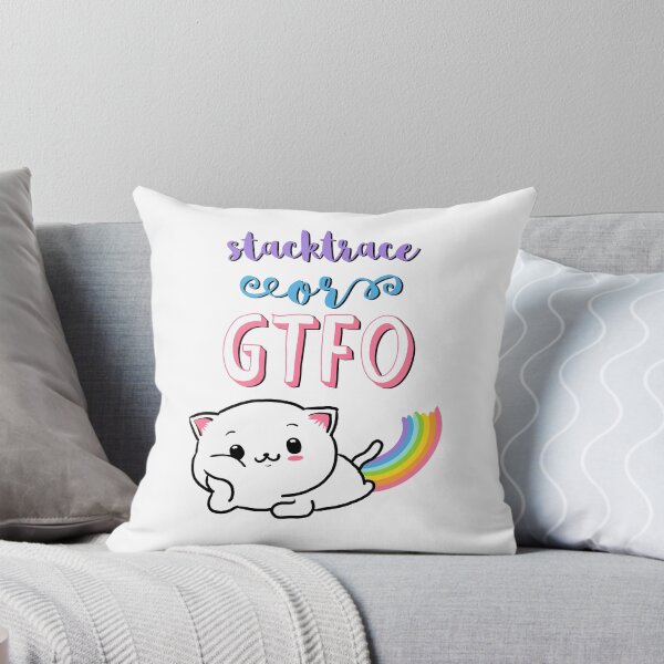 Item preview, Cute rainbow cat debugging for programist; stacktrace or GTFO designed and sold by Drawmecute.