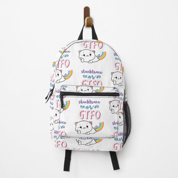 Item preview, Cute rainbow cat debugging for programist; stacktrace or GTFO designed and sold by Drawmecute.
