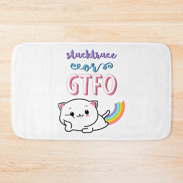 Item preview, Cute rainbow cat debugging for programist; stacktrace or GTFO designed and sold by Drawmecute.