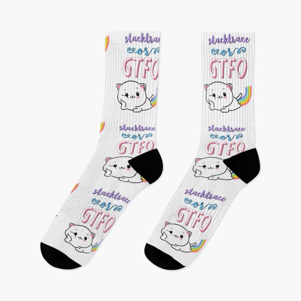 Item preview, Cute rainbow cat debugging for programist; stacktrace or GTFO designed and sold by Drawmecute.
