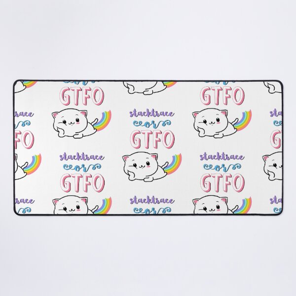 Item preview, Cute rainbow cat debugging for programist; stacktrace or GTFO designed and sold by Drawmecute.