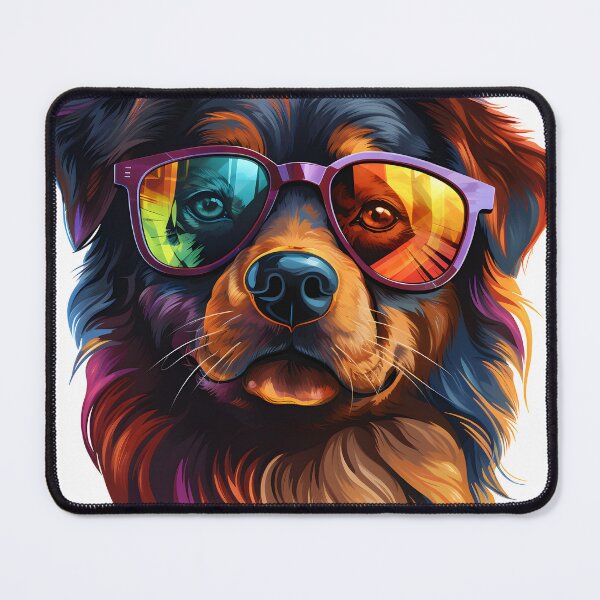 Item preview, Dog With Colorful Glasses designed and sold by ZefirDesign.