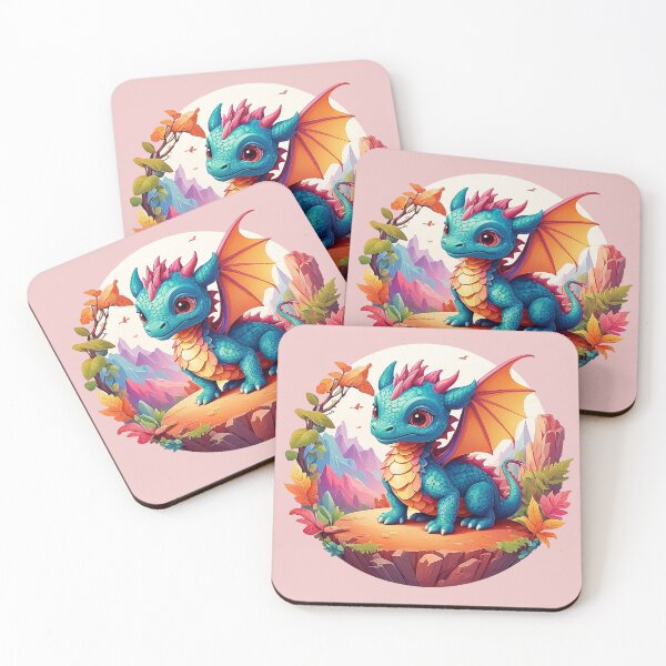 Item preview, Autumn magic: Cute baby dragon in colorful mountain worlds designed and sold by Minpadesign.