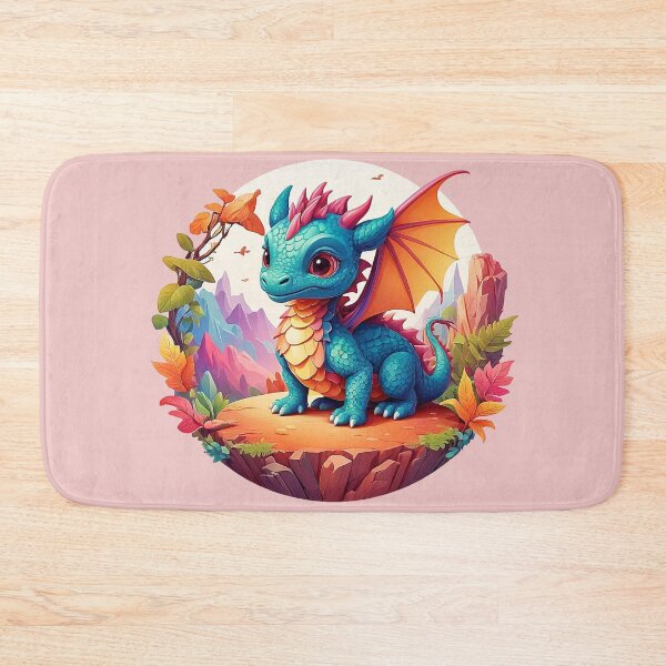Item preview, Autumn magic: Cute baby dragon in colorful mountain worlds designed and sold by Minpadesign.