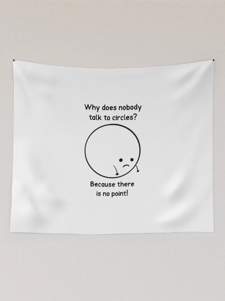 Thumbnail 2 of 3, Tapestry, Sad Circle Basic Math Go Math Discrete Math designed and sold by StudioTVDinners.