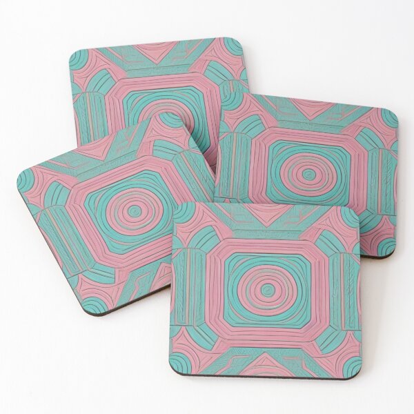Item preview, Aqua And Salmon Dynamic Pattern Decor designed and sold by mymagicstoreus.