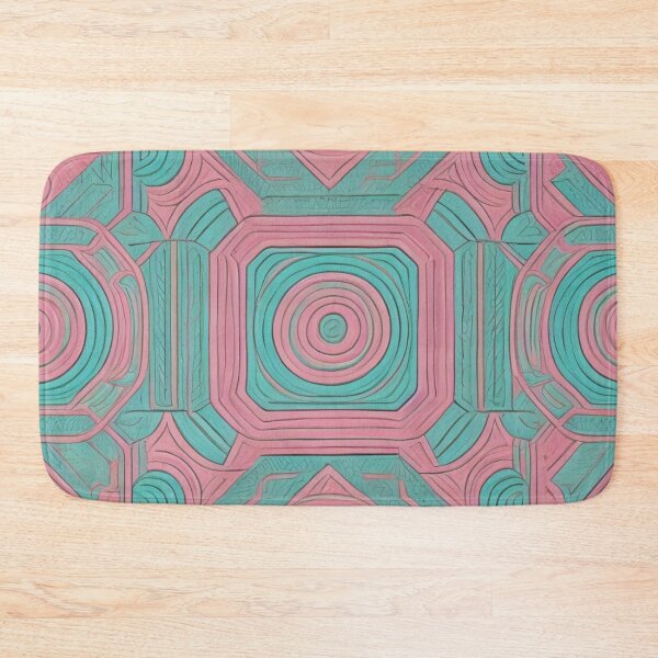 Item preview, Aqua And Salmon Dynamic Pattern Decor designed and sold by mymagicstoreus.