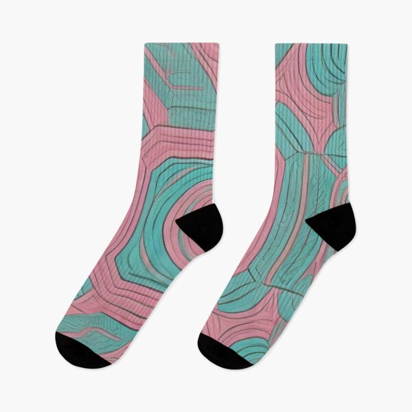Item preview, Aqua And Salmon Dynamic Pattern Decor designed and sold by mymagicstoreus.