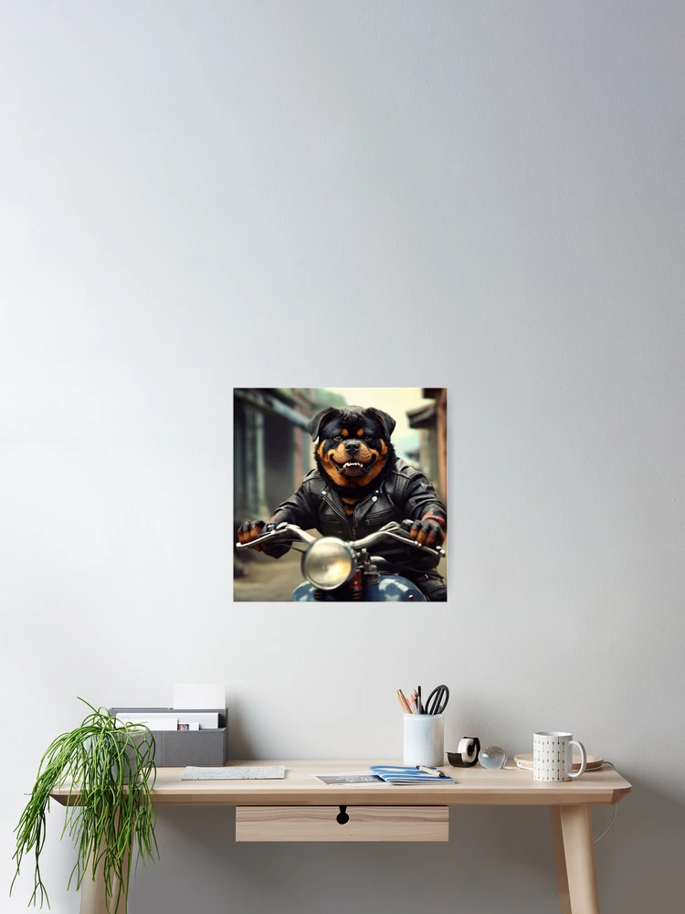 Thumbnail 2 of 3, Poster, Rebel Rottweiler Rides designed and sold by DoggyDream.