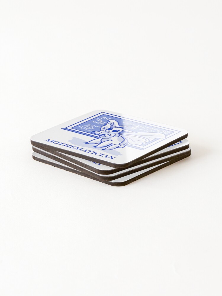Thumbnail 4 of 5, Coasters (Set of 4), Mothematician Mathematician Basic Math Go math Discrete Math designed and sold by StudioTVDinners.