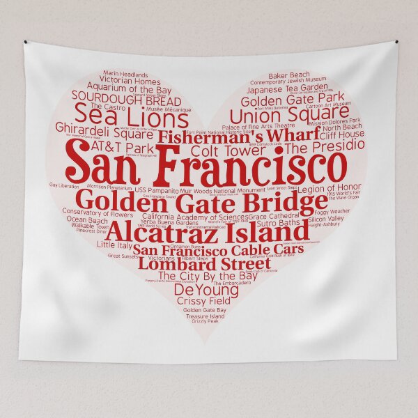 Item preview, Heart of San Francisco Heart Word Cloud Products designed and sold by Mel747.