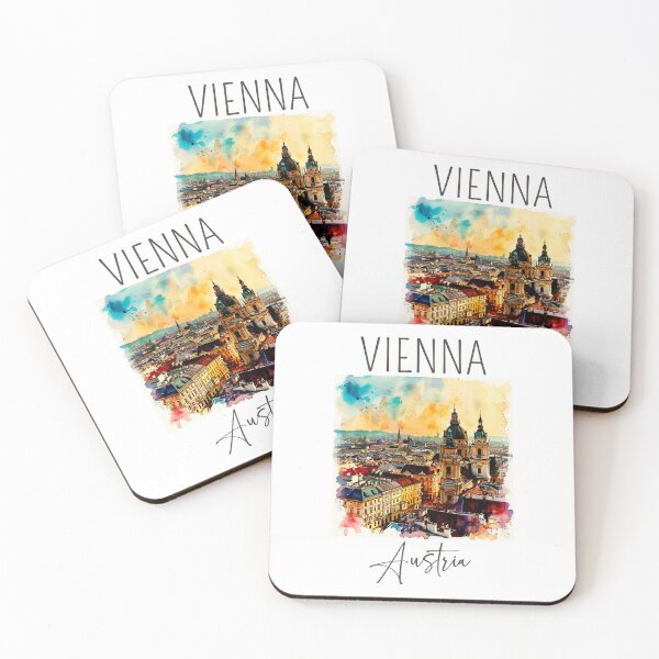 Item preview, Watercolor Design of Vienna - Austria designed and sold by Sketch-Shack.