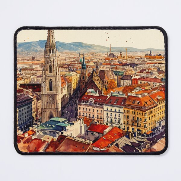 Item preview, Watercolor Design of Vienna - Austria designed and sold by Sketch-Shack.