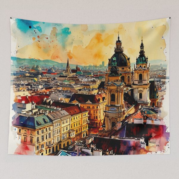 Item preview, Watercolor Design of Vienna - Austria designed and sold by Sketch-Shack.