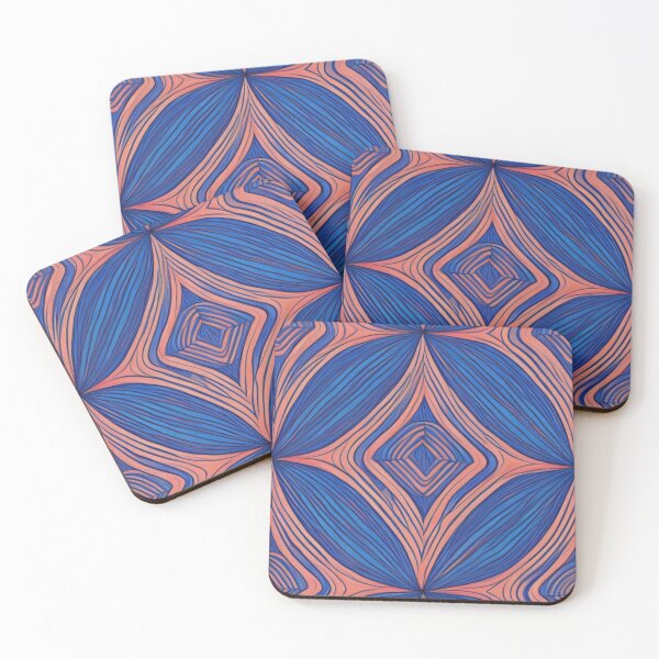 Item preview, Blue And Salmon Dynamic Pattern Decor designed and sold by mymagicstoreus.