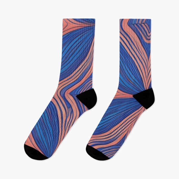 Item preview, Blue And Salmon Dynamic Pattern Decor designed and sold by mymagicstoreus.